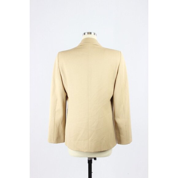 Vintage 90's VALENTINO ROMA Tan Gabardine Twill Slim Fit Blazer, Size 42/8 - Picture 3 of 15